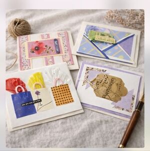 Giftable Greeting Cards Set of 8 | Vintage Collage Aesthetic| Blank All Occasion